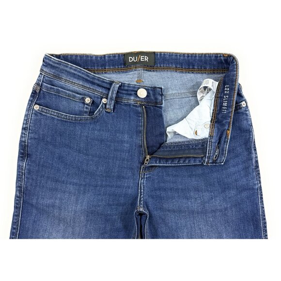 DUER Jeans Mens L2X Coolmax Performance Stretch Denim Size 30x31 Slim Fit - Picture 2 of 11
